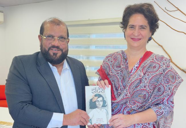 Expertise COO KS Sheikh Karnire meets Priyanka Gandhi, Discusses growth and development
